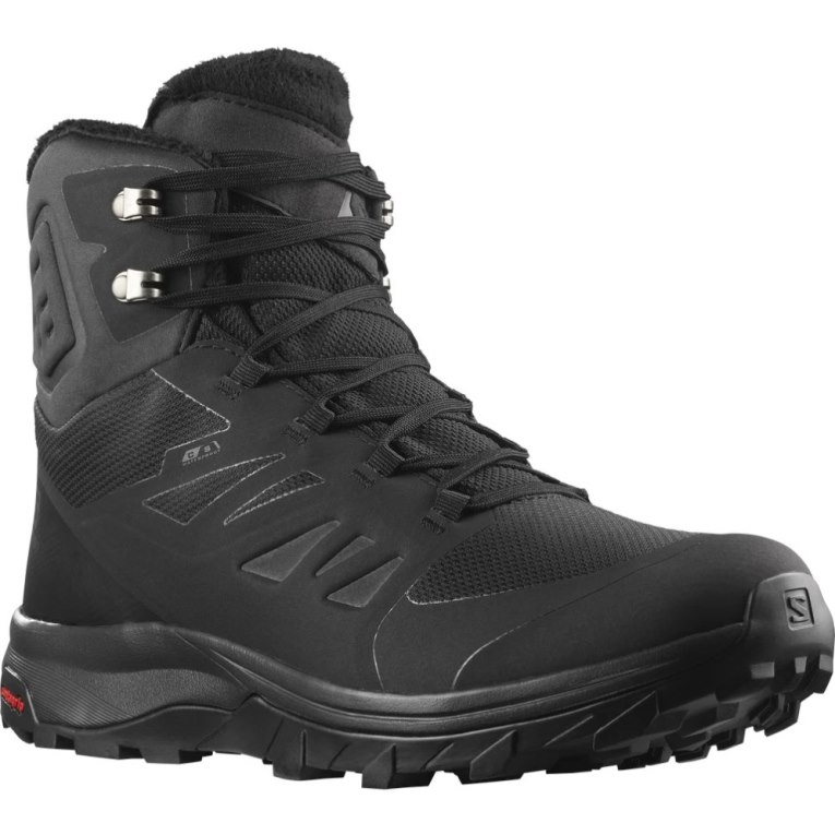 Black Salomon Outblast Thinsulate Climasalomon Waterproof Men's Winter Boots | IE HZ0653